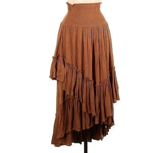 Free people ‘the convertible skirt’ maxi skirt size S brown